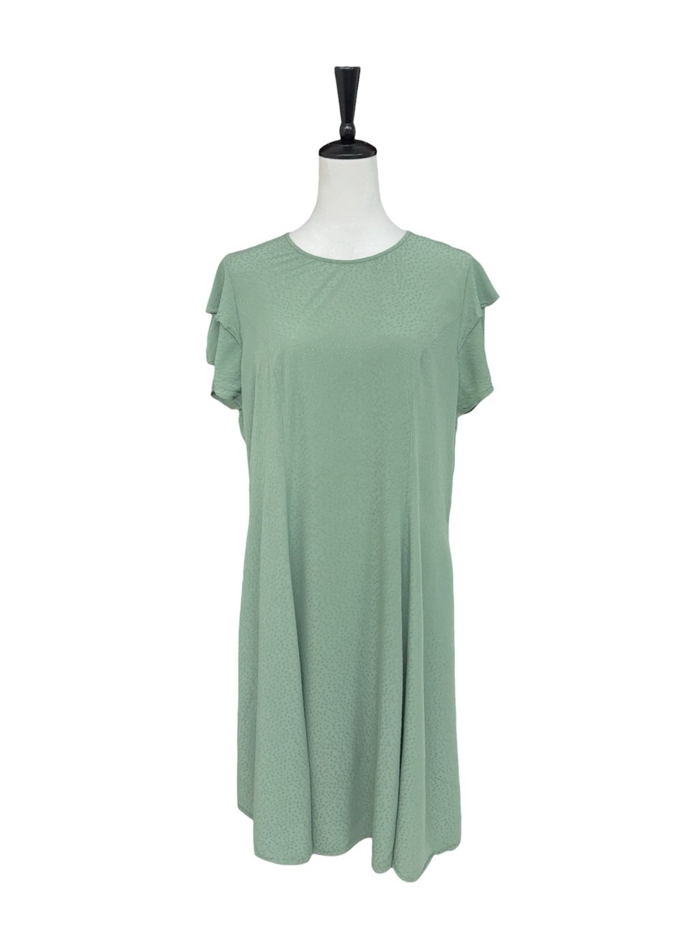 Downeast Sage Green Flutter Sleeve Textured Midi Dress XL - Picture 4 of 13